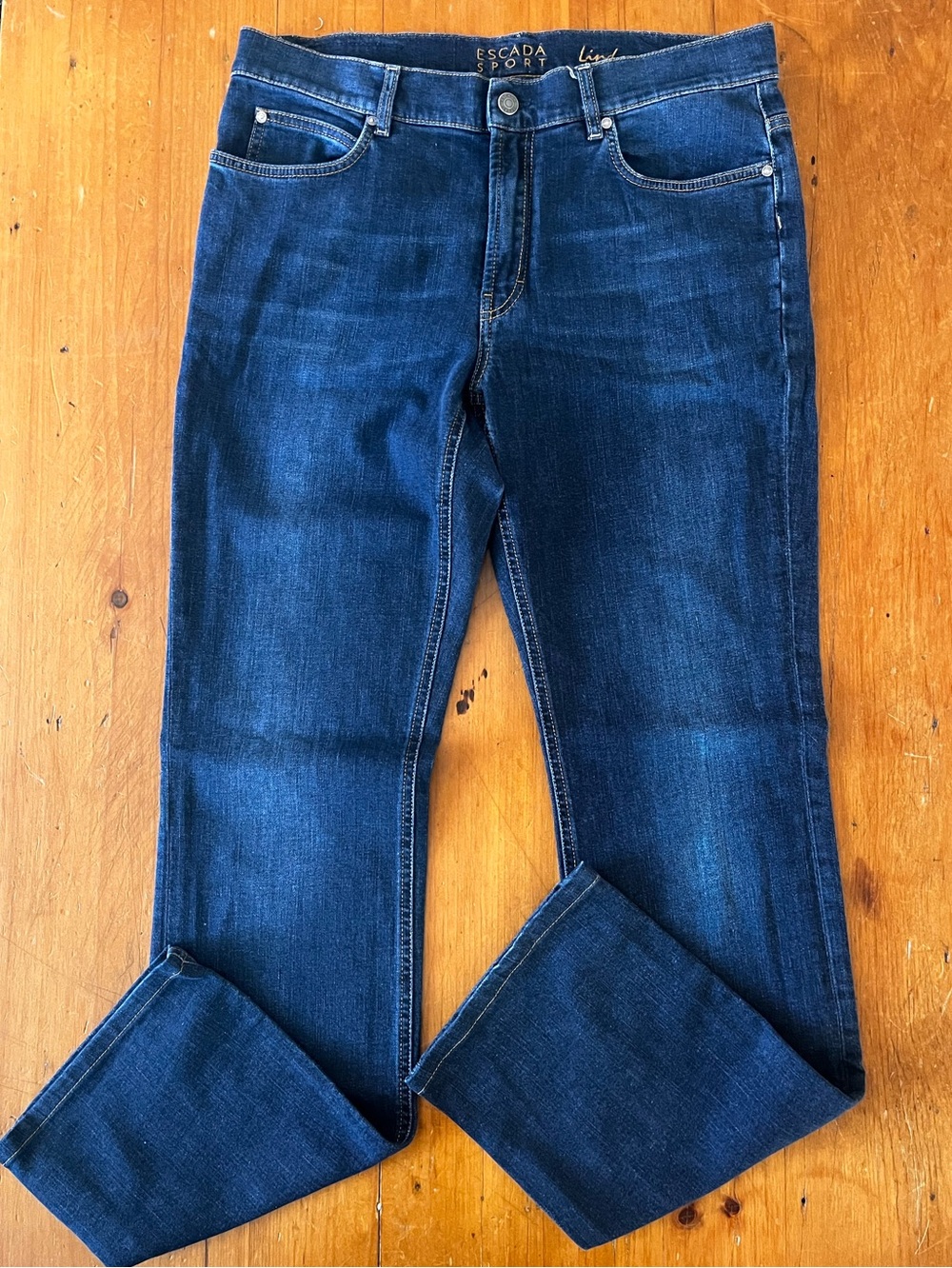 Escada Sport “Linda” Straight Leg Dark Wash Blue Jeans Like New